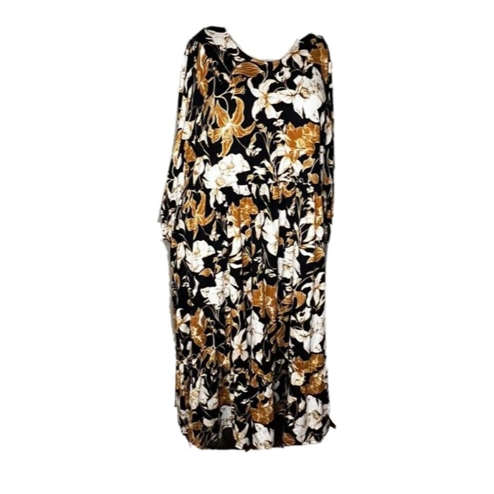 C Est. 1946 Womens Dress Long Maxi Magnolia Print Long Sleeve Plus 22/24 NEW